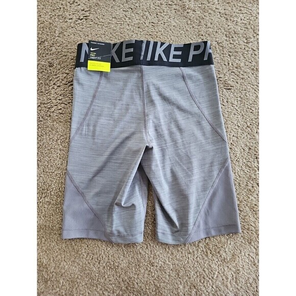 Nike Pro Tight Fit Women's 8" Training Shorts (Gunsmoke Heather) Size Small NEW - Picture 4 of 6